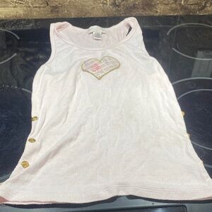 Pink Tank Top with Heart Design